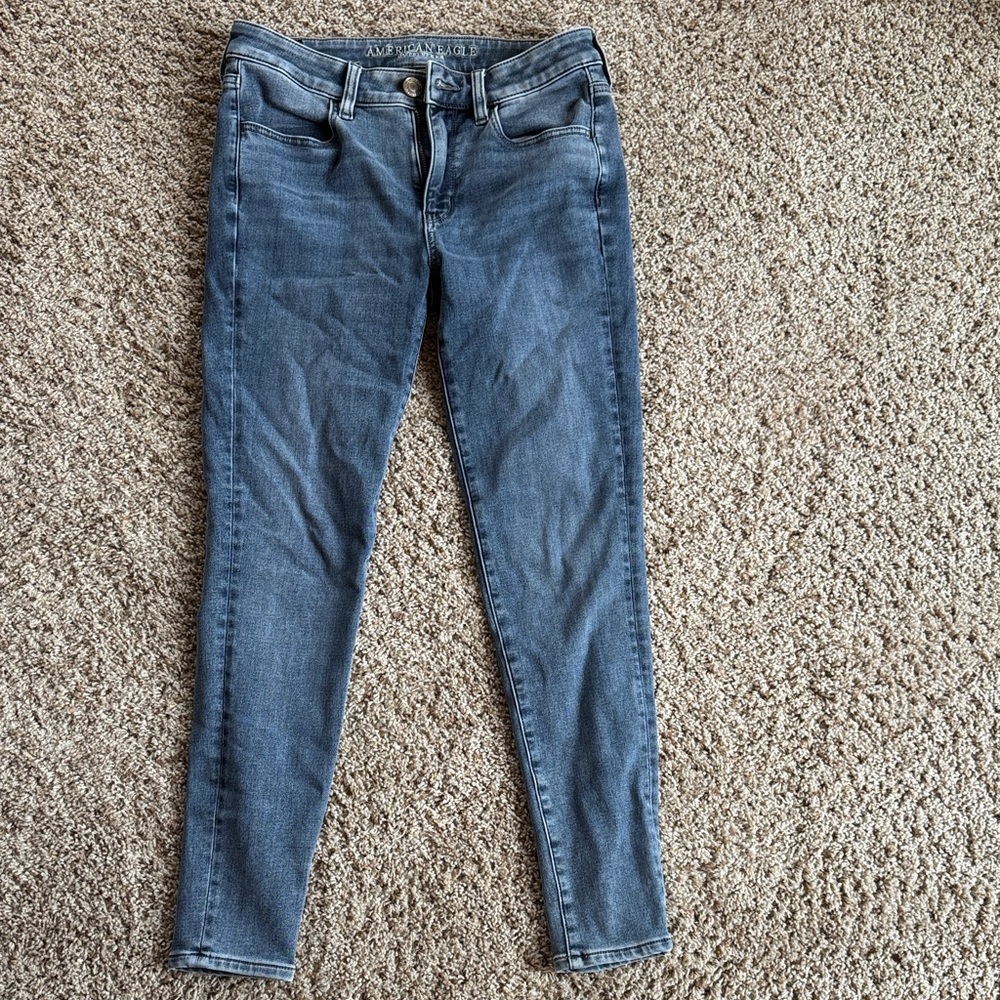 American Eagle Outfitters Women's Dark Blue Skinny Jeans